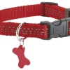 BOBBY Collier pour chien en nylon tressé coloris rouge Safe 10 mm - Taille XS