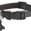 BOBBY Collier pour chien en nylon tressé coloris noir Safe 16 mm - Taille S