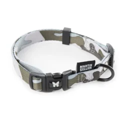 MARTIN SELLIER Collier réglable camouflage gris 30/35x1,5 cm
