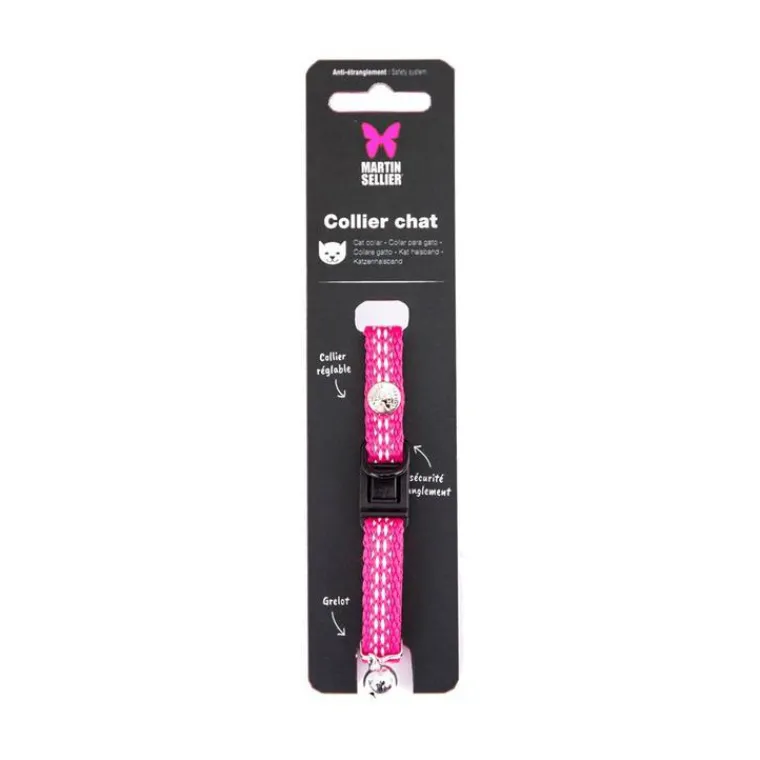MARTIN SELLIER Collier safety rose 20/30 x 1 cm