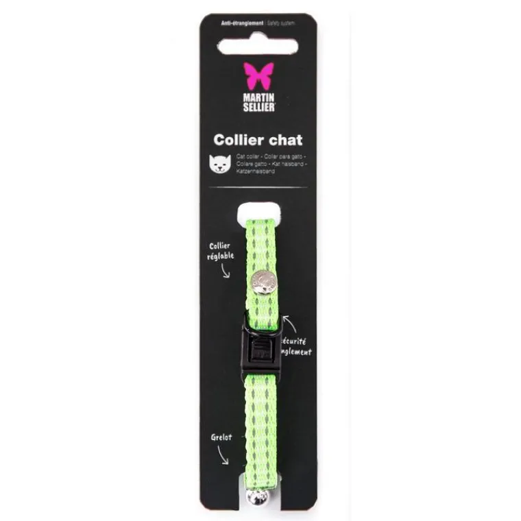 MARTIN SELLIER Collier safety vert citron 20/30 x 1 cm