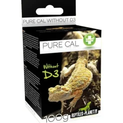 REPTILE PLANET Complément de calcium sans vitamine D3 pour reptile et amphibien Pure Cal - 100 g