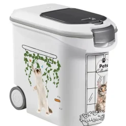 KETER Container à croquettes à roulettes pour chat Pet collection - 35 L