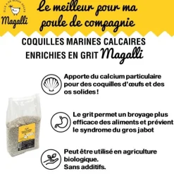 MAGALLI Coquilles d’huitres marines calcaires 5 kg
