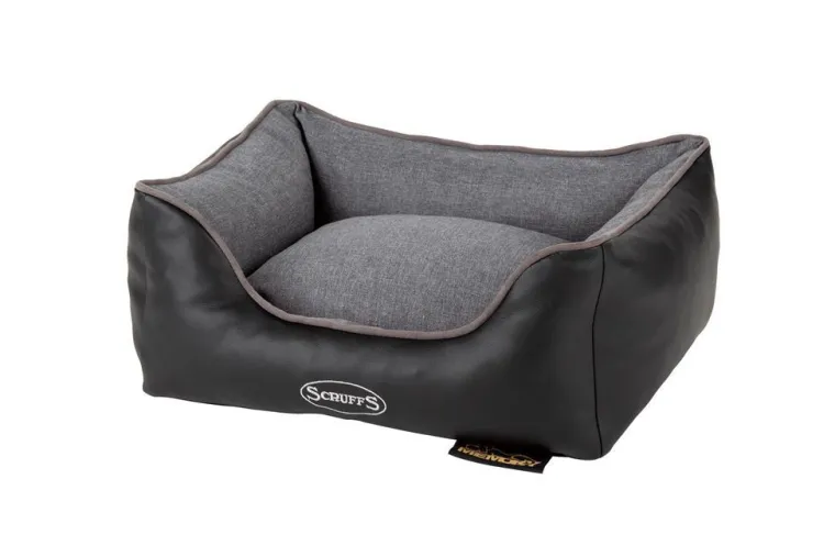 SCRUFFS Corbeille à mémoire de forme pour chien gris Hilton – Taille S