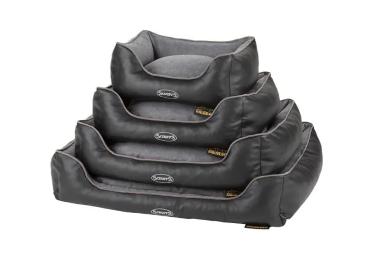 SCRUFFS Corbeille à mémoire de forme pour chien gris Hilton – Taille S