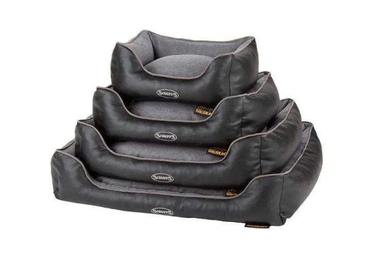 SCRUFFS Corbeille à mémoire de forme pour chien gris Hilton – Taille S
