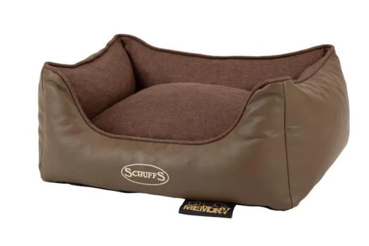 SCRUFFS Corbeille à mémoire de forme pour chien et chat Hilton – Taille S