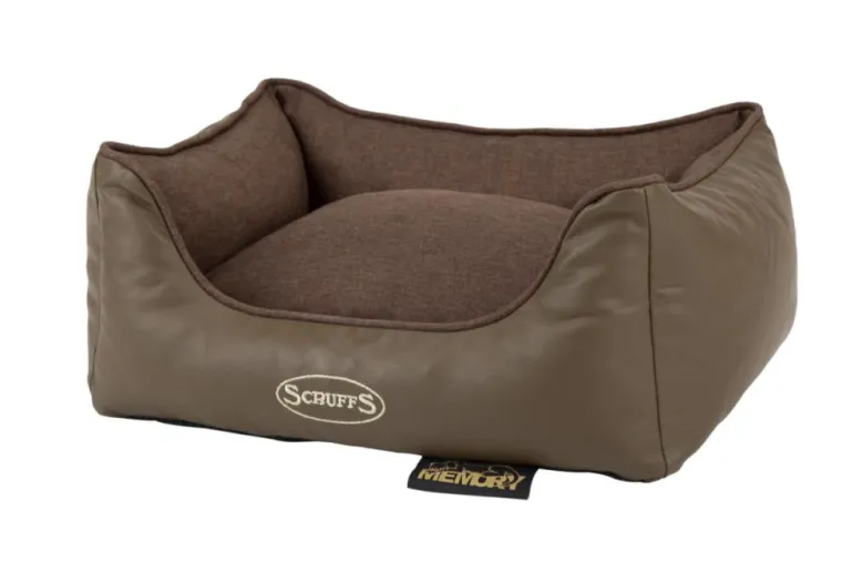 SCRUFFS Corbeille à mémoire de forme pour chien et chat Hilton – Taille S