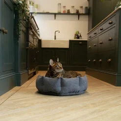 SCRUFFS Corbeille pour chat en tissu gris anthracite Eco Eden - 45 cm