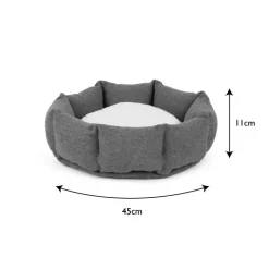 SCRUFFS Corbeille pour chat en tissu gris anthracite Eco Eden - 45 cm