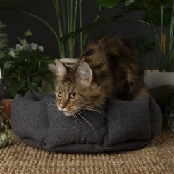 SCRUFFS Corbeille pour chat en tissu gris anthracite Eco Eden - 45 cm