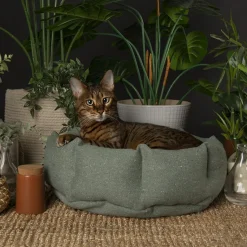 SCRUFFS Corbeille pour chat en tissu beige Eco Eden - 45 cm