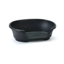 SAVIC Corbeille pour chien en plastique noir modèle Cosy Air 65 cm (fond du panier) - 78 x 41 x 24 cm