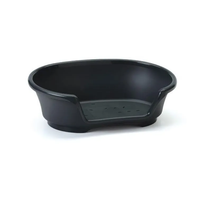 SAVIC Corbeille pour chien en plastique noir modèle Cosy Air 90 cm (fond du panier) - 104 x 70 x 30 cm