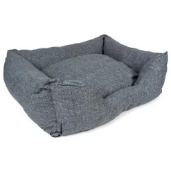 EUROPET Corbeille textura coloris gris en coton - 80 x 60 cm