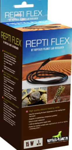 REPTILE PLANET Cordon chauffant pour vivarium coloris noir Repti Flex 15W 5 m - Ø 7 mm