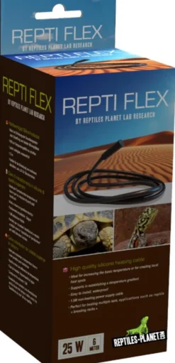 REPTILE PLANET Cordon chauffant pour vivarium coloris noir Repti Flex 25W 6 m - Ø 7 mm