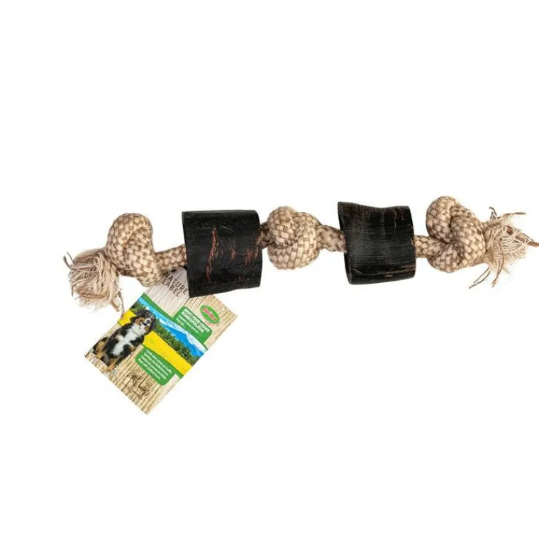 BUBIMEX Corne marron avec corde 35 cm
