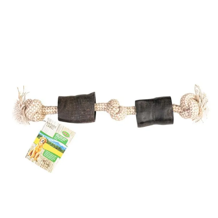 BUBIMEX Corne marron avec corde 45 cm