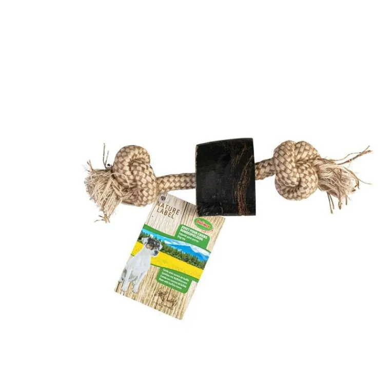 BUBIMEX Corne marron avec corde 25 cm