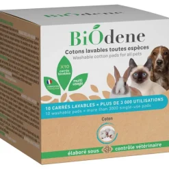 BIODENE Cotons réutilisables pour animaux Biodène - x 10