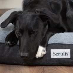 SCRUFFS Couchage orthopédique pour chien coloris gris Harvard - Taille XL 120 x 75 x 16 cm