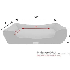 SCRUFFS Couchage orthopédique pour chien coloris marron Harvard - Taille XXL 110 x 82 x 22 cm