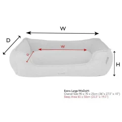 SCRUFFS Couchage orthopédique pour chien coloris marron Harvard - Taille XL 90 x 70 x 20 cm