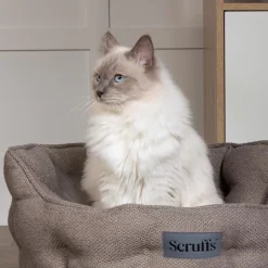SCRUFFS Couchage pour chat ou petit chien coloris gris lit rond Seattle - Ø 45 cm