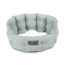 SCRUFFS Couchage pour chat ou petit chien coloris vert lit rond Seattle - Ø 45 cm