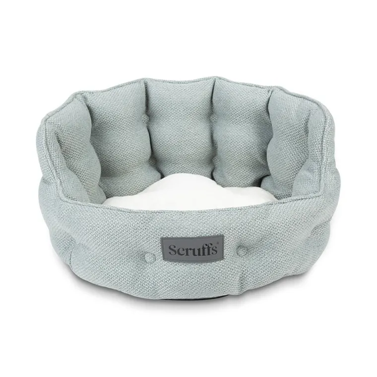 SCRUFFS Couchage pour chat ou petit chien coloris vert lit rond Seattle - Ø 45 cm