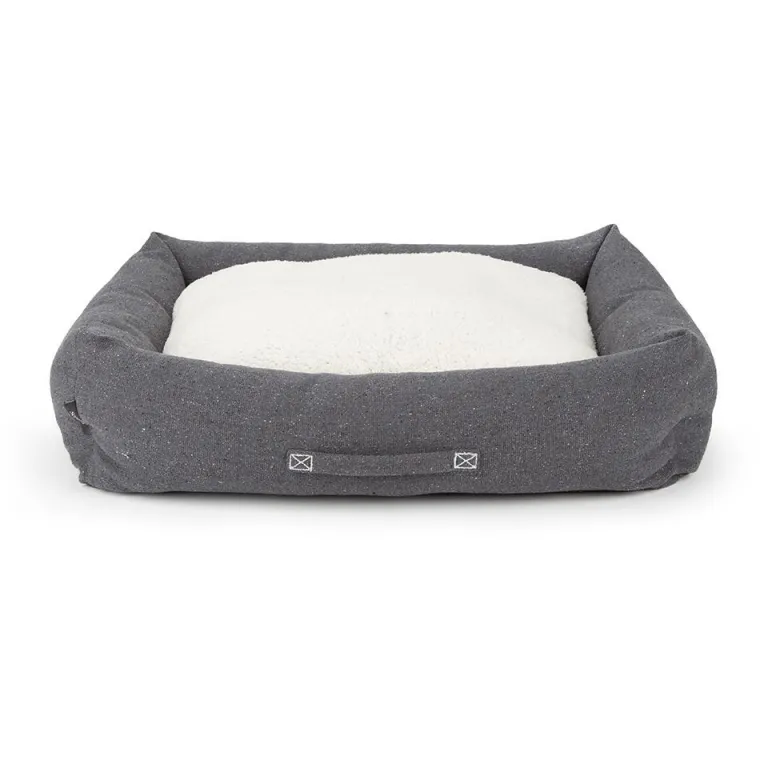 SCRUFFS Couchage pour chien coloris gris corbeille Eco Eden - Taille XL 90 x 70 cm