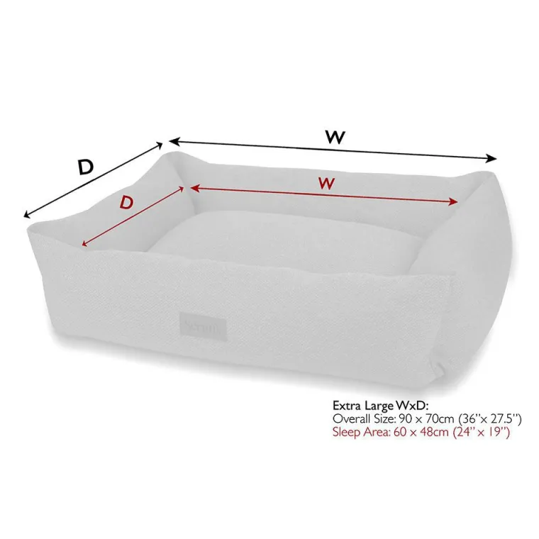 SCRUFFS Couchage pour chien coloris vert corbeille Ellen - Taille XL 90 x 70 x 18 cm
