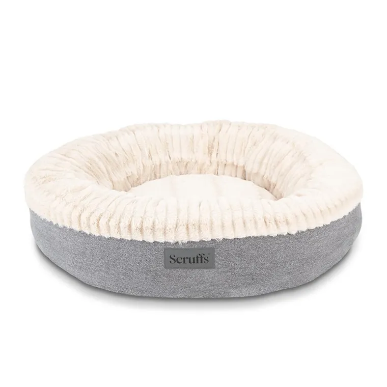 SCRUFFS Couchage pour chien coloris gris corbeille ronde Ellen - Taille XL Ø 75 cm