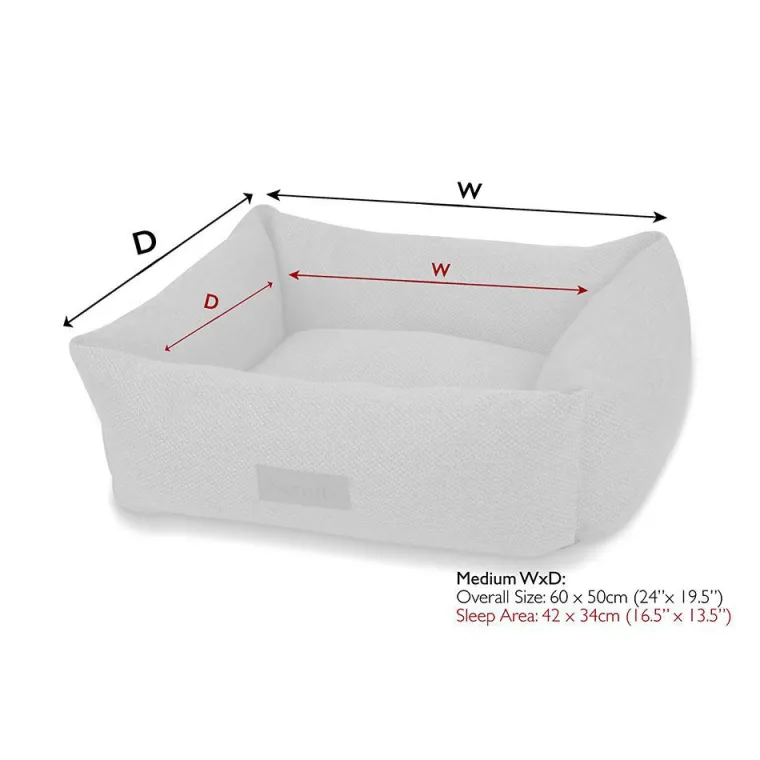 SCRUFFS Couchage pour chien coloris gris corbeille Ellen - Taille M 60 x 50 x 16 cm