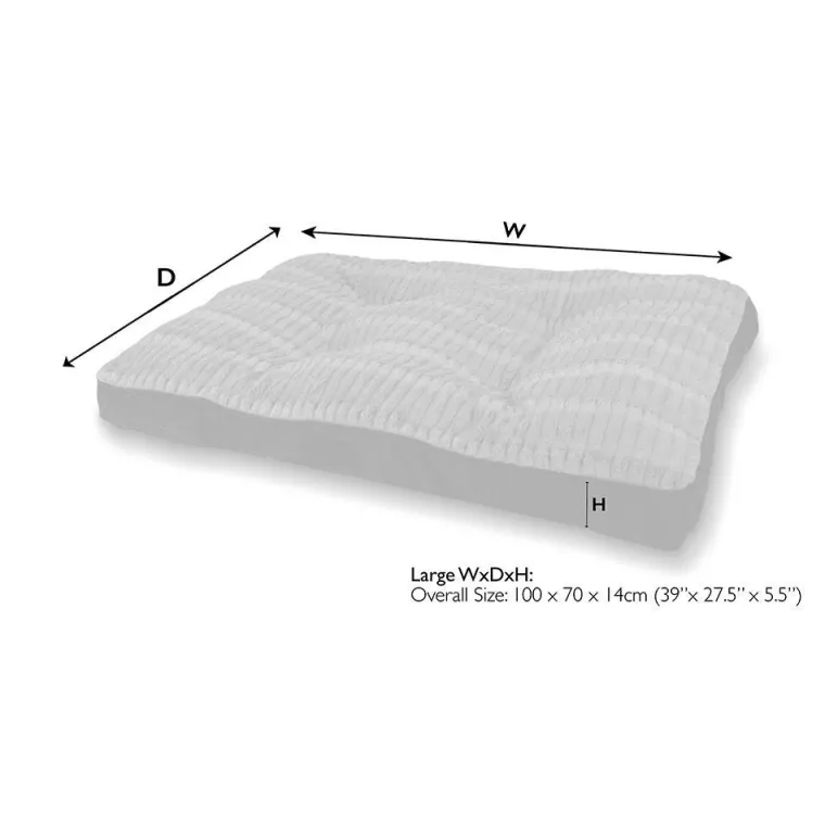 SCRUFFS Couchage pour chien coloris gris coussin Ellen - Taille L 100 x 70 x 10 cm