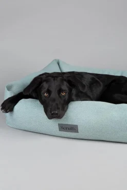SCRUFFS Couchage pour chien coloris vert corbeille Ellen - Taille M 60 x 50 x 16 cm