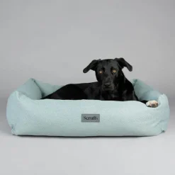 SCRUFFS Couchage pour chien coloris vert corbeille Ellen - Taille M 60 x 50 x 16 cm
