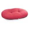 MARTIN SELLIER Coussin ovale en ouatine rouge 53x35 cm