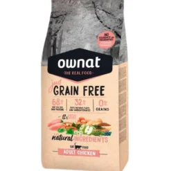 OWNAT Croquette pour chat adulte Grain Free Just au poulet - 1 kg