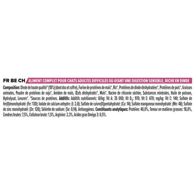 PRO PLAN Croquette pour chat adulte sensible à la dinde et riz - 1,5kg