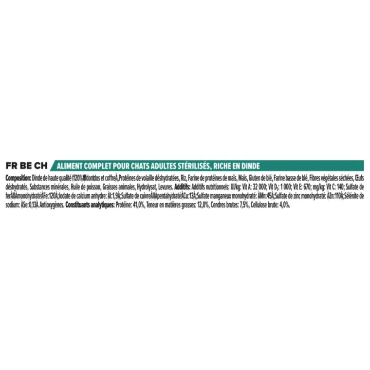 PRO PLAN Croquette pour chat adulte stérilisé à la dinde - 1,5 kg