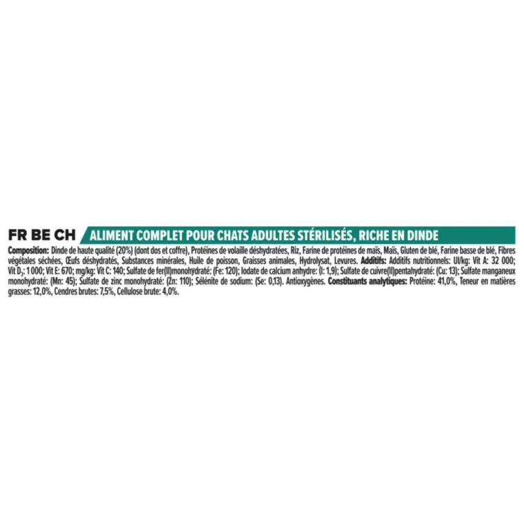 PRO PLAN Croquette pour chat adulte stérilisé à la dinde et poulet - 3 kg