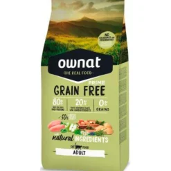 OWNAT Croquette pour chat adulte Grain Free Prime au poulet et dinde - 1 kg