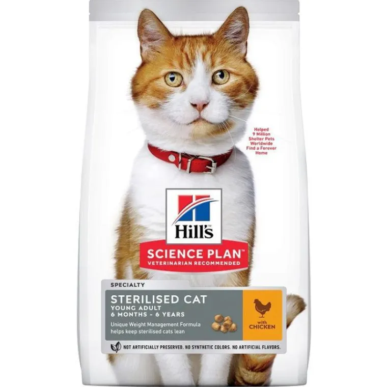 HILL'S Croquette pour chat adulte stérilisé au poulet - 3 kg