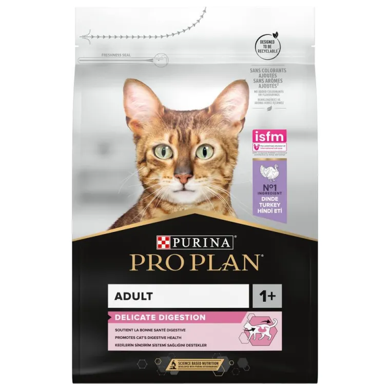PRO PLAN Croquette pour chat adulte sensible à la dinde et riz - 3 kg