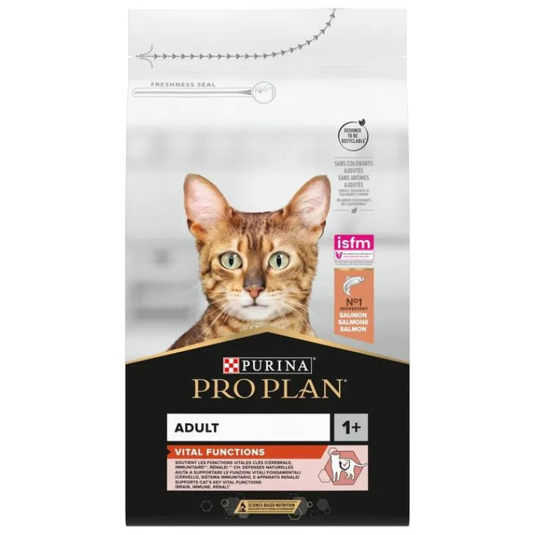 PRO PLAN Croquette pour chat adulte au saumon et riz - 1,5 kg