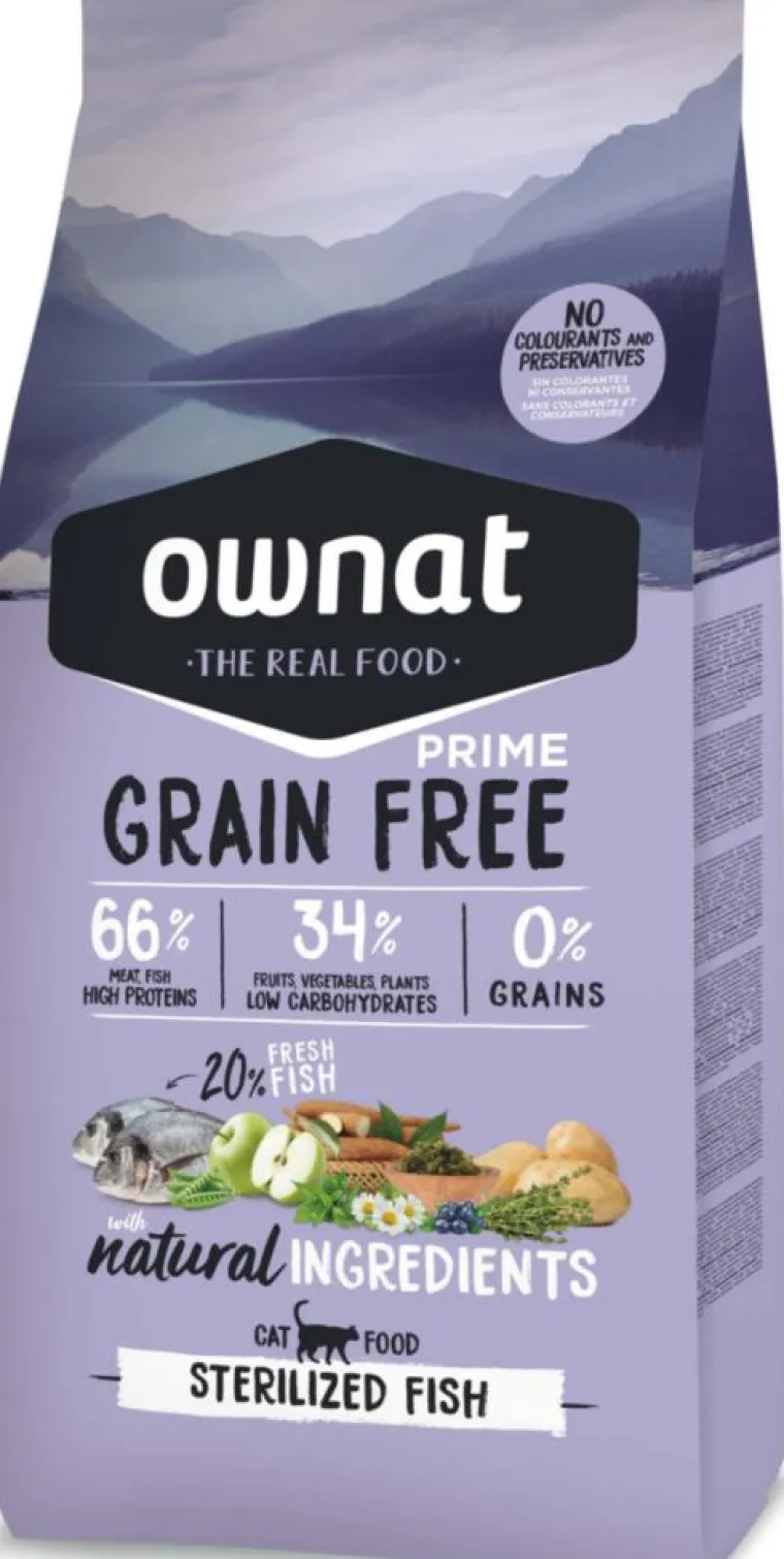 OWNAT Croquette pour chat adulte stérilisé Grain Free au poisson - 1 kg