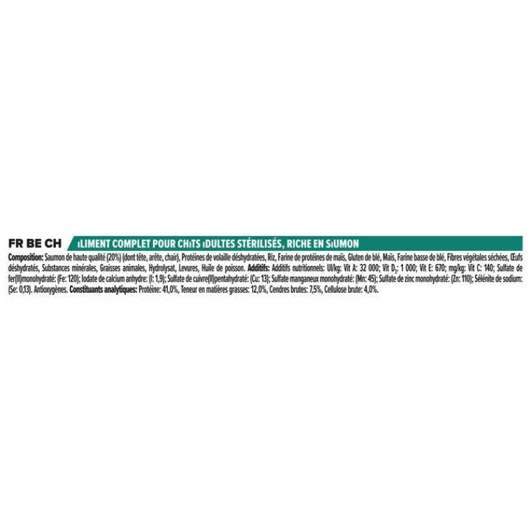 PRO PLAN Croquette pour chat adulte stérilisé au saumon - 10 kgs + 2 kgs offerts